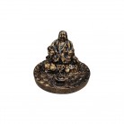 Incensário Buda 06 Cm Prato Moedas Resina