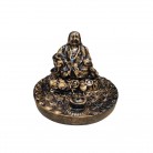 Incensário Buda 06 Cm Prato Moedas Resina
