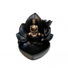 Incensário Buda Na Flor de Lótus Resina Tablete Cascata