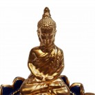 Incensário Buda Resina Flor de Lótus Azulão