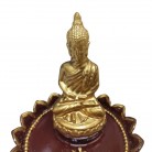 Incensário Buda Resina Flor de Lótus Bordô