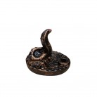 Incensário Cobra Naja 06 Cm Prato Moedas Resina