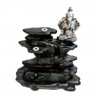 Incensário Ganesha 15 cm Resina Tablete Cascata Montanha
