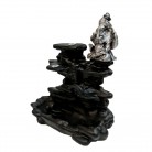 Incensário Ganesha 15 cm Resina Tablete Cascata Montanha