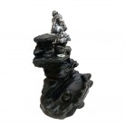 Incensário Ganesha 15 cm Resina Tablete Cascata Montanha