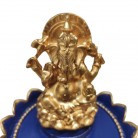 Incensário Ganesha Resina Flor de Lótus Azulão