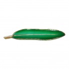 Incensário Pena 21 Cm Resina Verde