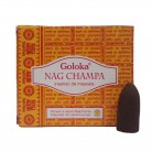 Incenso Nag Champa Masala Cone Goloka Caixa com 10 Incensos Efeito Cascata