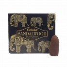 Incenso Sandalwood Cone Goloka Caixa com 10 Incensos Efeito Cascata