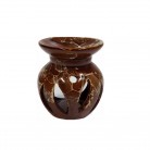 Rechaud Porcelana 08 Cm Branco e Marrom