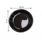 Bacia Porcelana 25 cm Preto