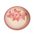 Bacia Porcelana 37 Cm Flores Vermelhas