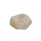 Castiçal 1 Vela Pedra Quartzo Branco Quadrado