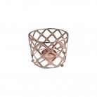 Castiçal 1 Vela Redondo Metal Dourado 7,5X9,5 Cm