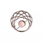 Castiçal 1 Vela Redondo Metal Dourado 7,5X9,5 Cm