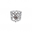 Castiçal 1 Vela Redondo Metal Prata 7,5X9,5 Cm