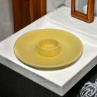 Castiçal 7 Dias Porcelana Amarelo