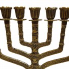 Castiçal 7 Velas Metal Modelo Judaico