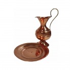 Jarra Cobre 15 Cm Com Prato