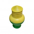 Quartinha Barro 13 Cm Amarela e Verde Mod2