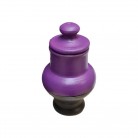 Quartinha Barro 13 Cm Lilás e Preta Mod2