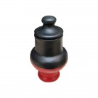 Quartinha Barro 13 Cm Preta e Vermelha Mod2
