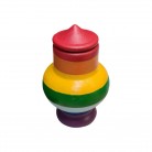 Quartinha Barro 13 Cm Sete Cores Mod2