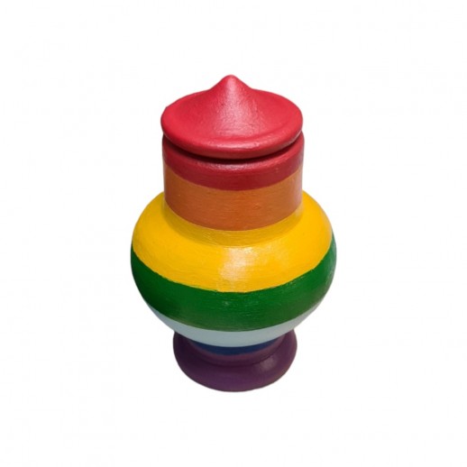 Quartinha Barro 13 Cm Sete Cores Mod2