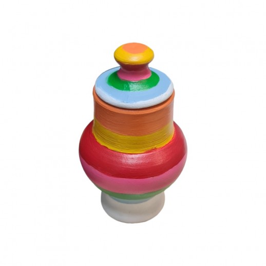 Quartinha Barro 13 Cm Sete Cores Mod2