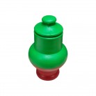 Quartinha Barro 13 Cm Verde e Vermelha Mod2