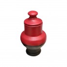 Quartinha Barro 13 Cm Vermelha e Preta Mod2