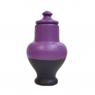 Quartinha Barro 17 Cm Sem Asa Lilás e Preta Mod2