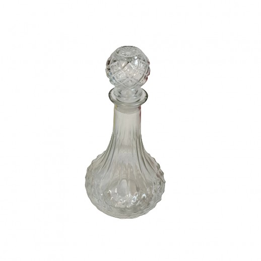 Quartinha de Vidro 700 Ml Transparente Garrafa Transparente Decorada 