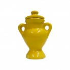 Quartinha Porcelana 12 Cm Com Asa Mod1 Amarelo