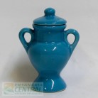 Quartinha Porcelana 12 Cm Com Asa Mod1 Azul