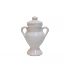 Quartinha Porcelana 12 Cm Com Asa Mod1 Branco