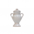 Quartinha Porcelana 12 Cm Com Asa Mod1 Branco