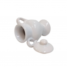 Quartinha Porcelana 12 Cm Com Asa Mod1 Branco