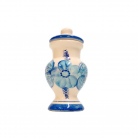 Quartinha Porcelana 12 Cm Sem Asa Mod1 Flores Azul