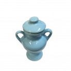 Quartinha Porcelana 16 Cm Com Asa Mod1 Azul