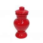 Quartinha Porcelana 16 Cm Sem Asa Mod1 Vermelho