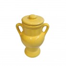 Quartinha Porcelana 20 Cm Com Asa Mod1 Amarelo