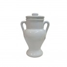 Quartinha Porcelana 20 Cm Com Asa Mod1 Branco