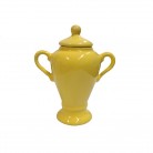 Quartinha Porcelana 20 Cm Com Asa Mod2 700 ml Amarelo