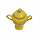 Quartinha Porcelana 20 Cm Com Asa Mod2 700 ml Amarelo