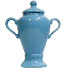 Quartinha Porcelana 20 Cm Com Asa Mod2 700 ml Azul