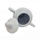 Quartinha Porcelana 20 Cm Com Asa Mod2 700 ml Branco