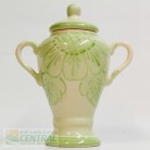 Quartinha Porcelana 20 Cm Com Asa Mod2 700 ml Flores Verdes