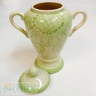 Quartinha Porcelana 20 Cm Com Asa Mod2 700 ml Flores Verdes
