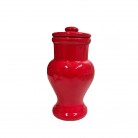 Quartinha Porcelana 20 Cm Sem Alsa Mod1 Vermelho